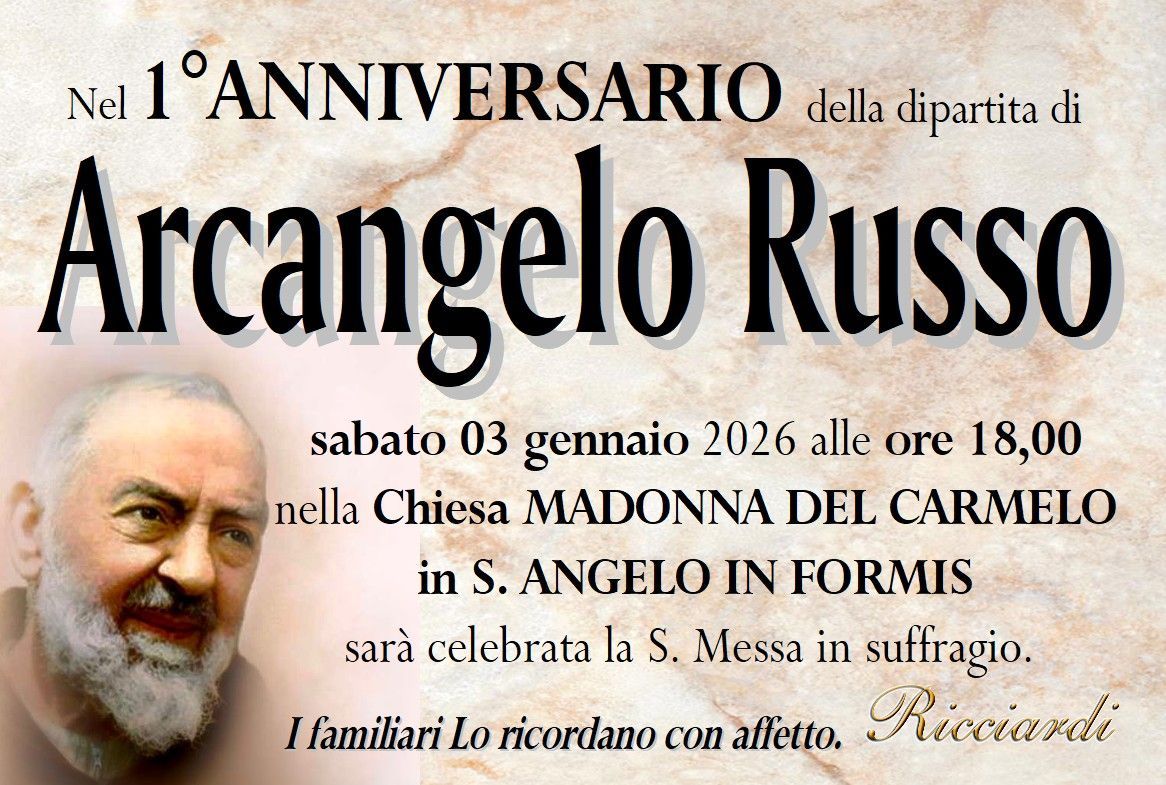 necrologio Arcangelo Russo