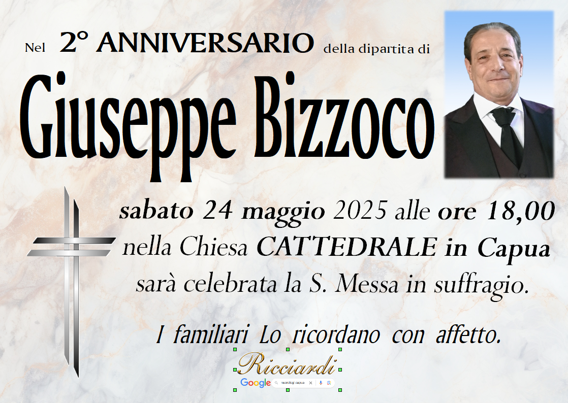 necrologio Giuseppe Bizzoco