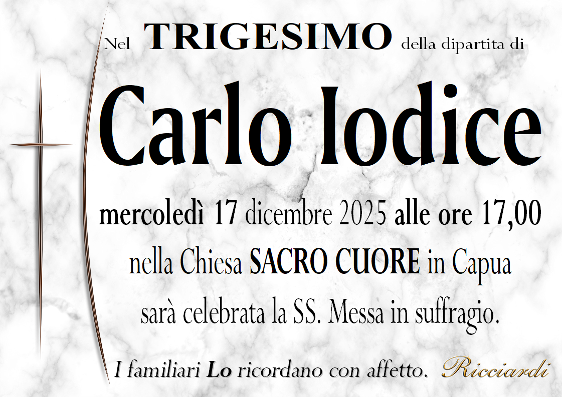 necrologio Carlo Iodice