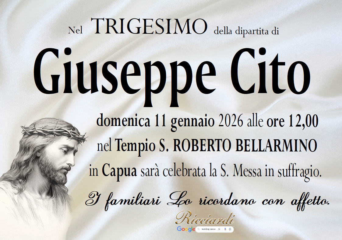 necrologio Giuseppe Cito