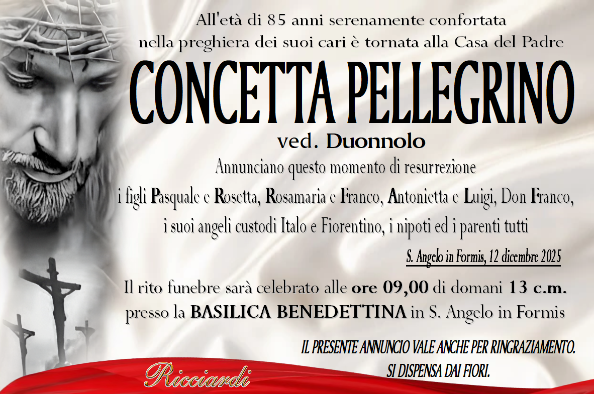 necrologio CONCETTA PELLEGRINO