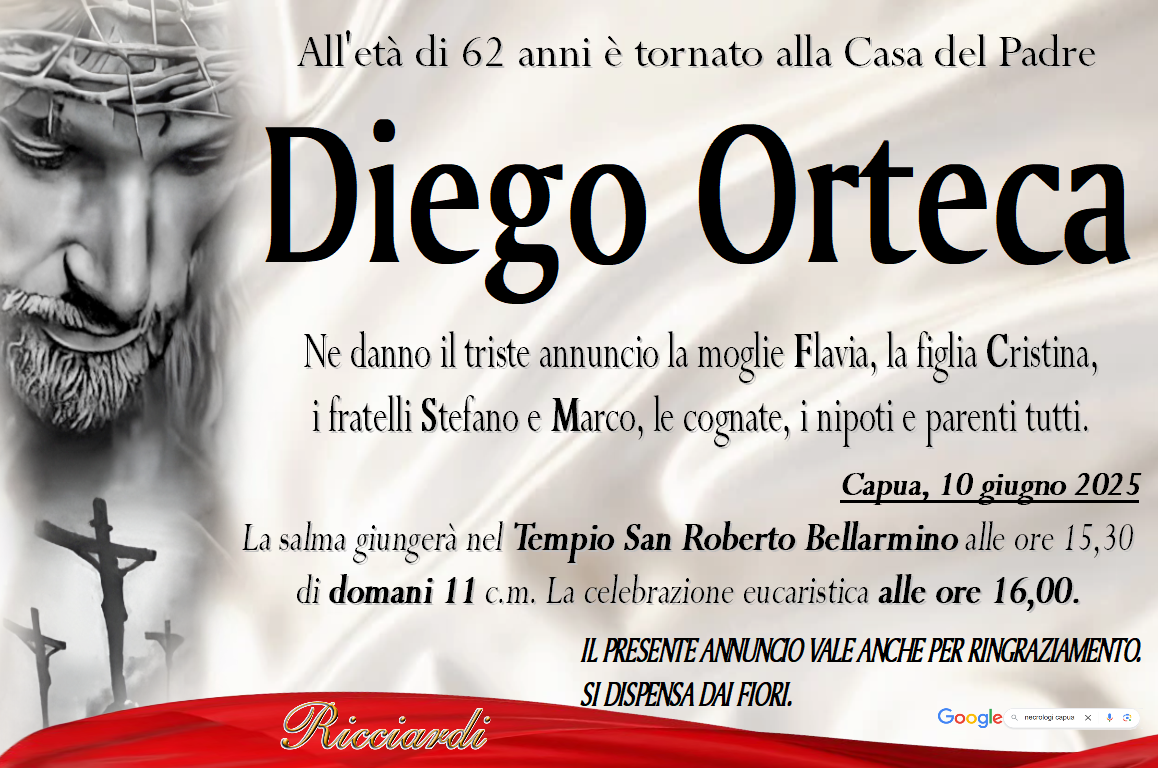necrologio Diego Orteca