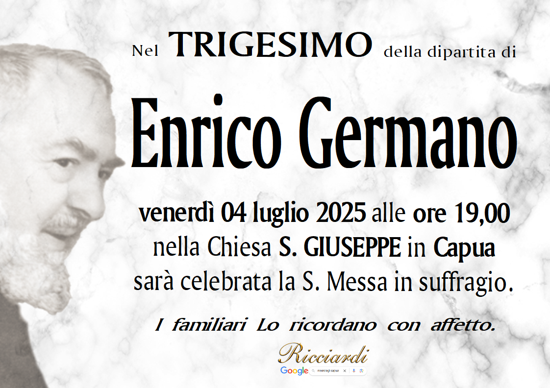 necrologio Enrico Germano