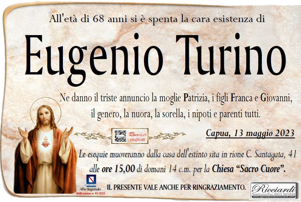 necrologio Eugenio Turino