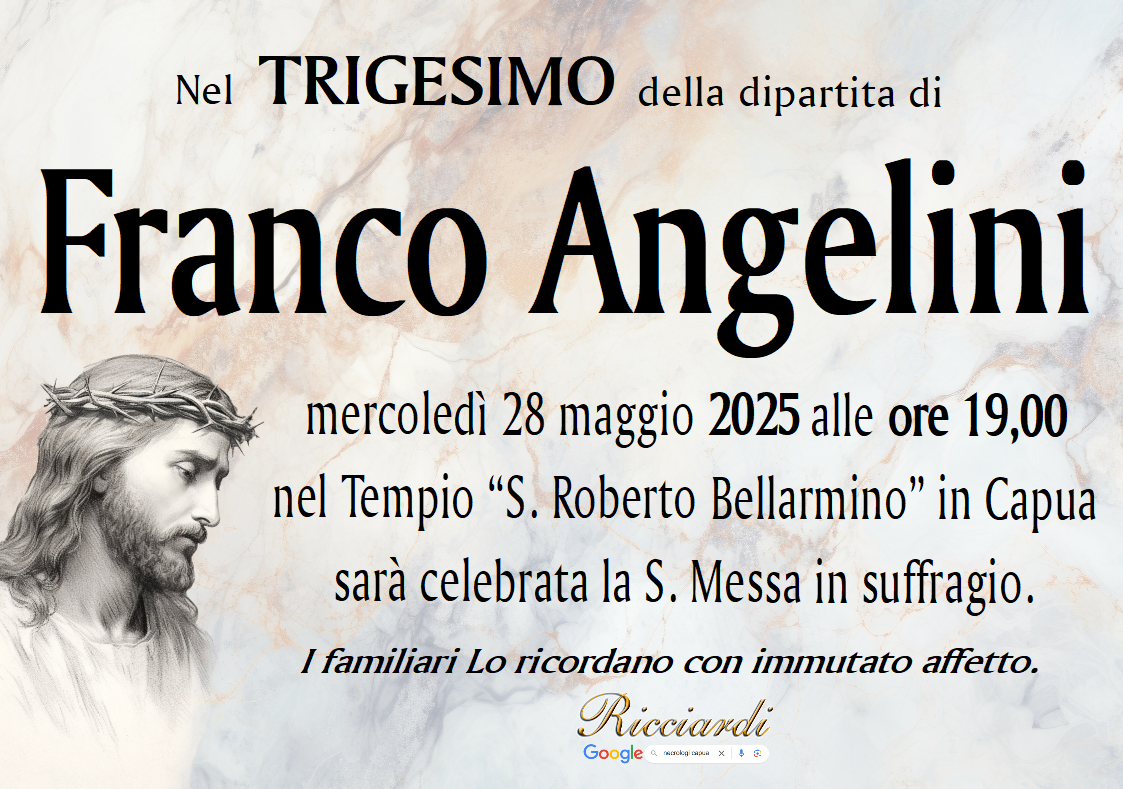 necrologio Franco Angelini