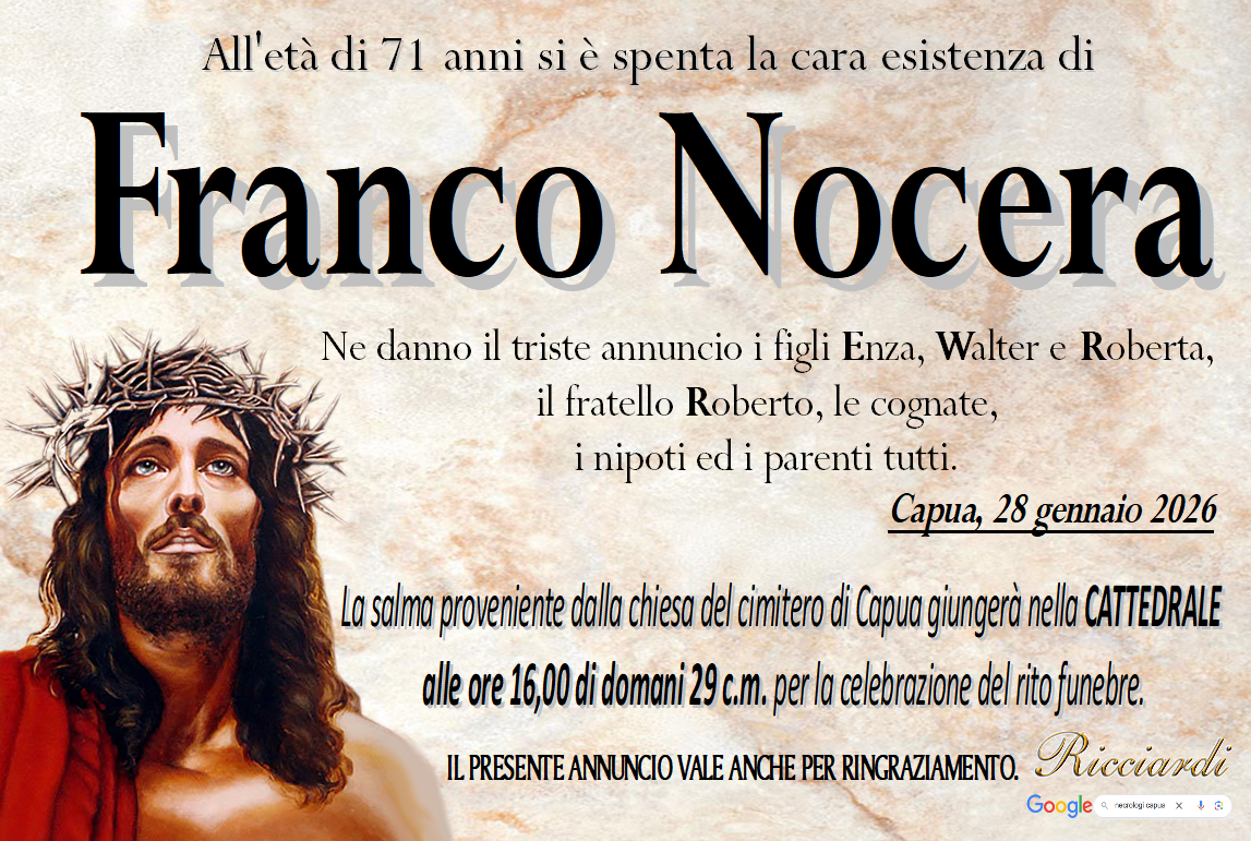 necrologio Franco Nocera