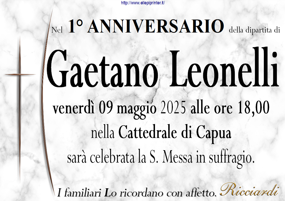 necrologio Gaetano Leonelli