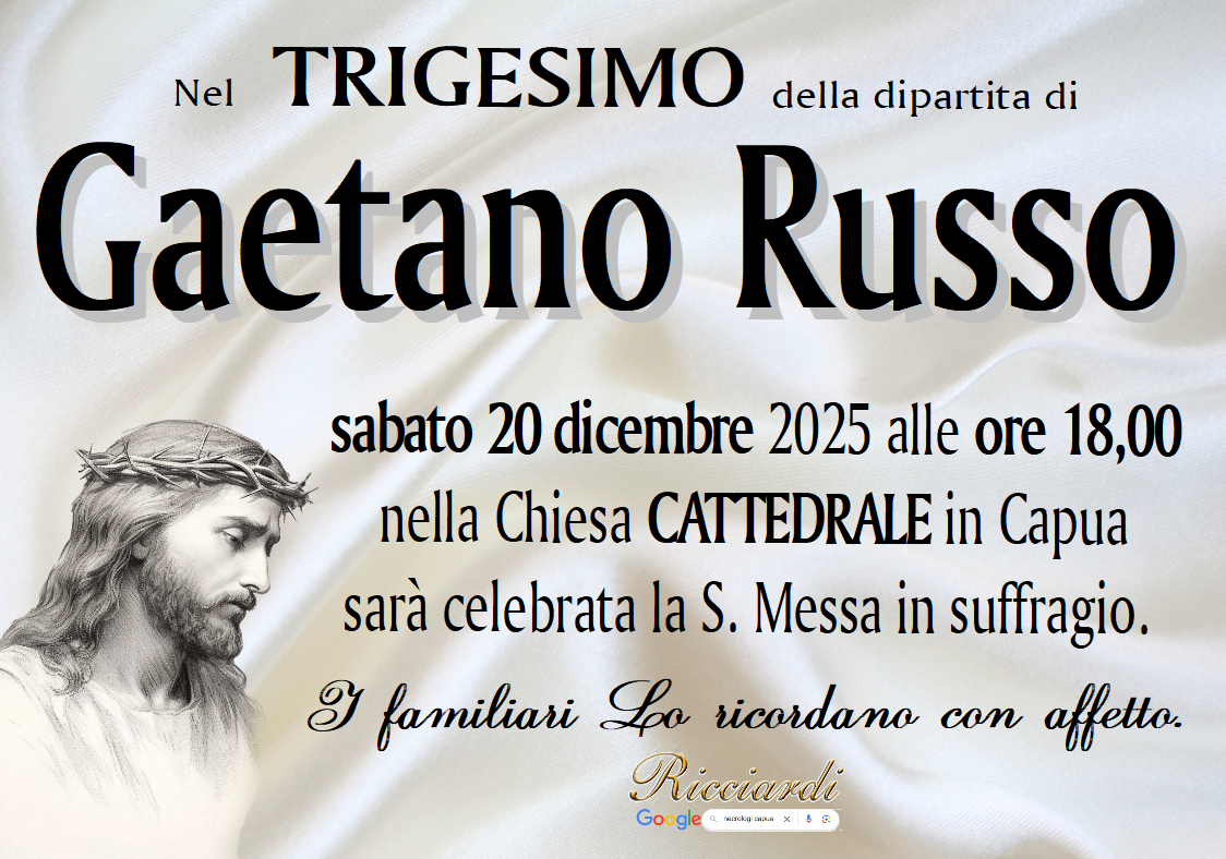 necrologio Gaetano Russo