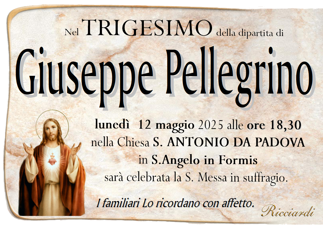 necrologio Giuseppe Pellegrino