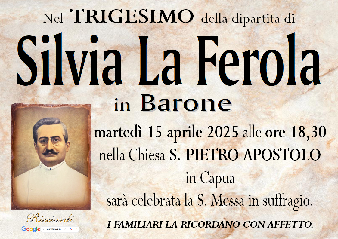 necrologio Silvia La Ferola