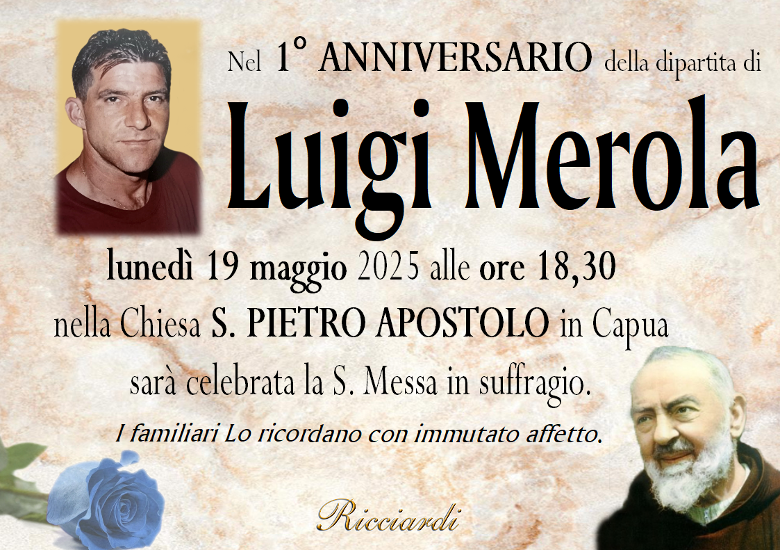 necrologio Luigi Merola