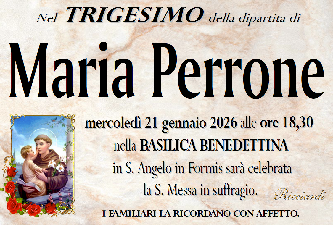 necrologio Maria Perrone