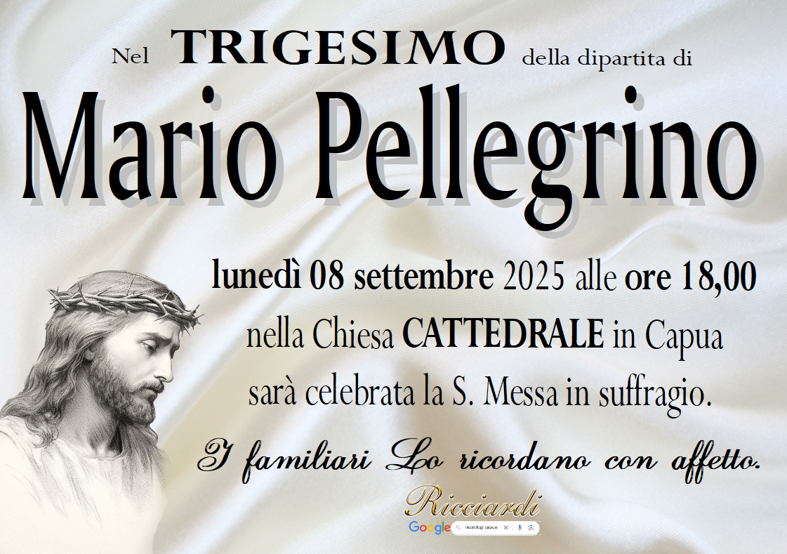 necrologio Mario Pellegrino