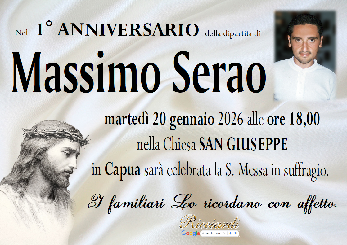 necrologio Massimo Serao