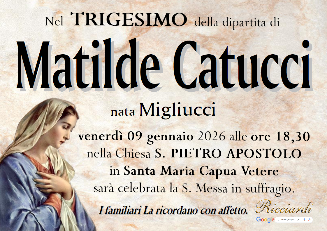 necrologio Matilde Catucci