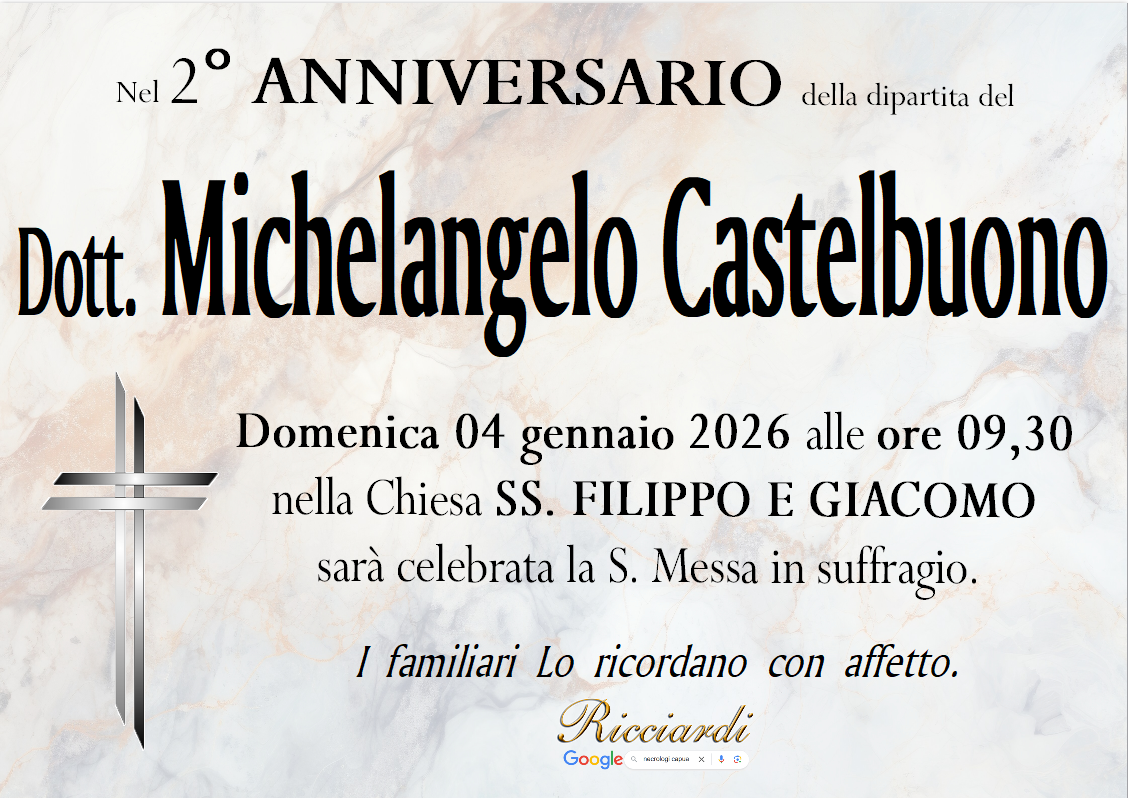 necrologio Dott. Michelangelo Castelbuono