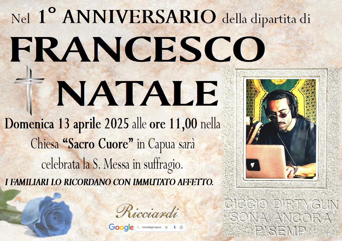 necrologio FRANCESCO NATALE