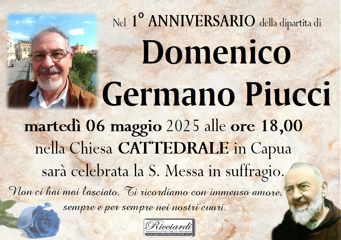 necrologio Domenico Germano Piucci