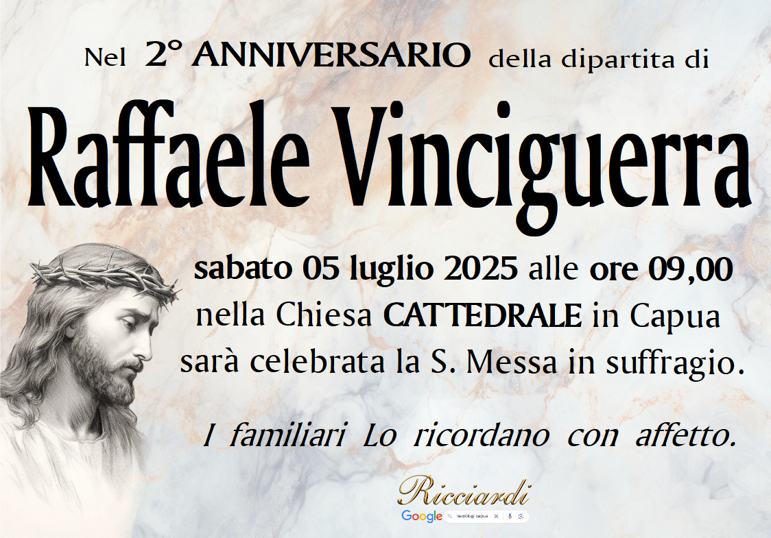 necrologio Raffaele Vinciguerra