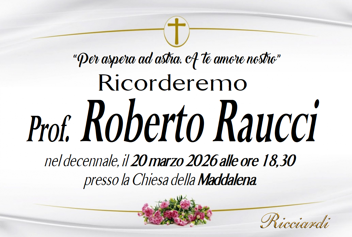 necrologio Prof. Roberto Raucci