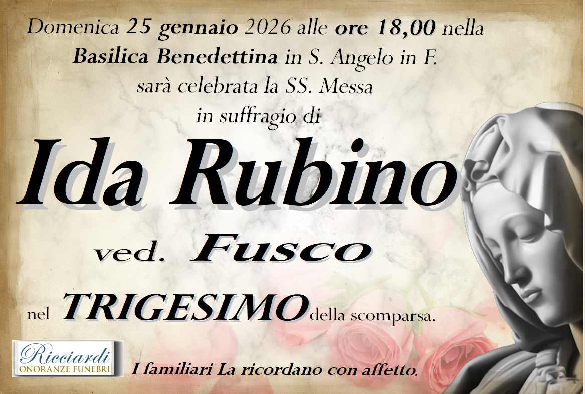necrologio Ida Rubino