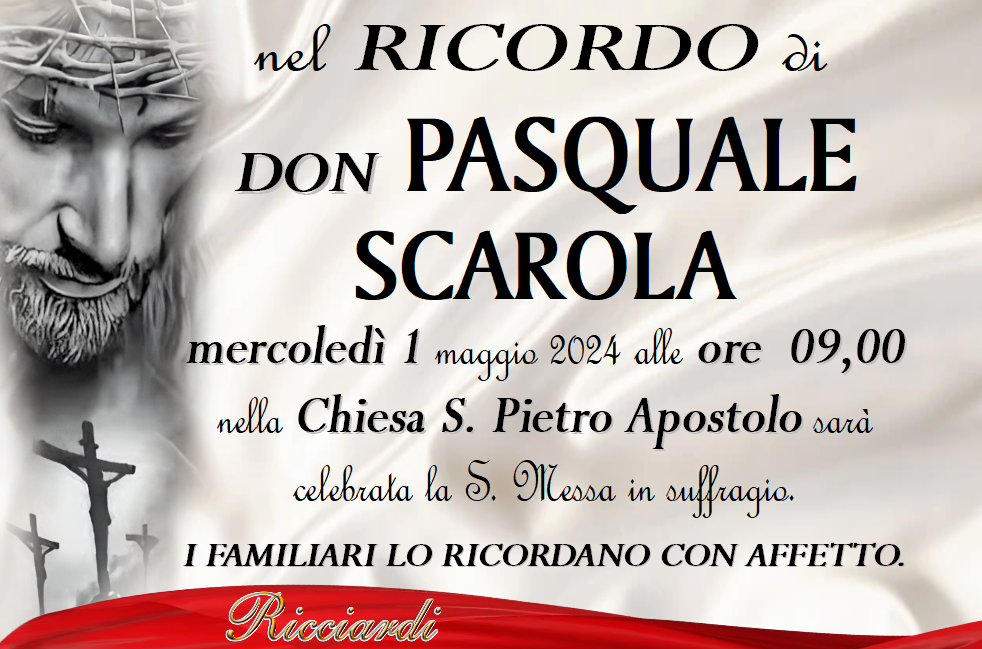 necrologio DON PASQUALE SCAROLA