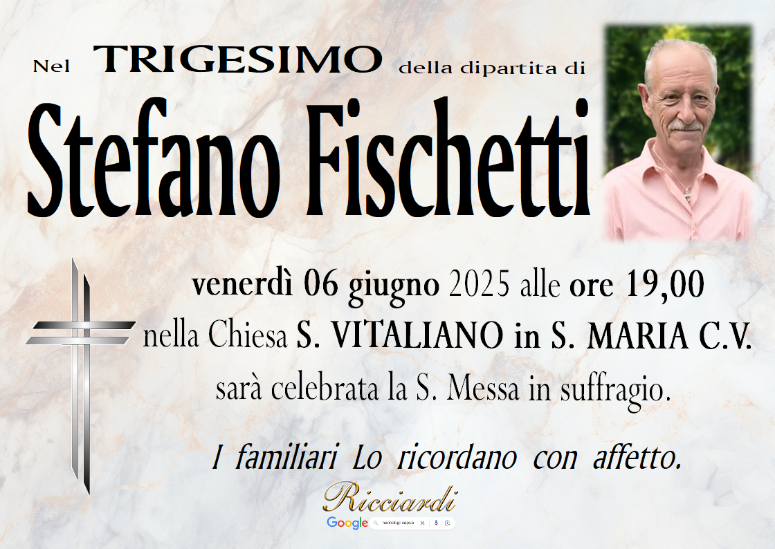 necrologio Stefano Fischetti