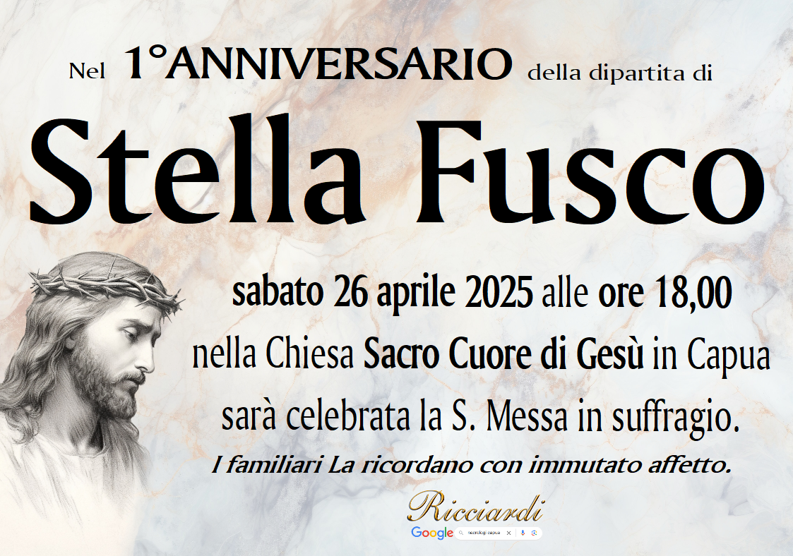 necrologio Stella Fusco