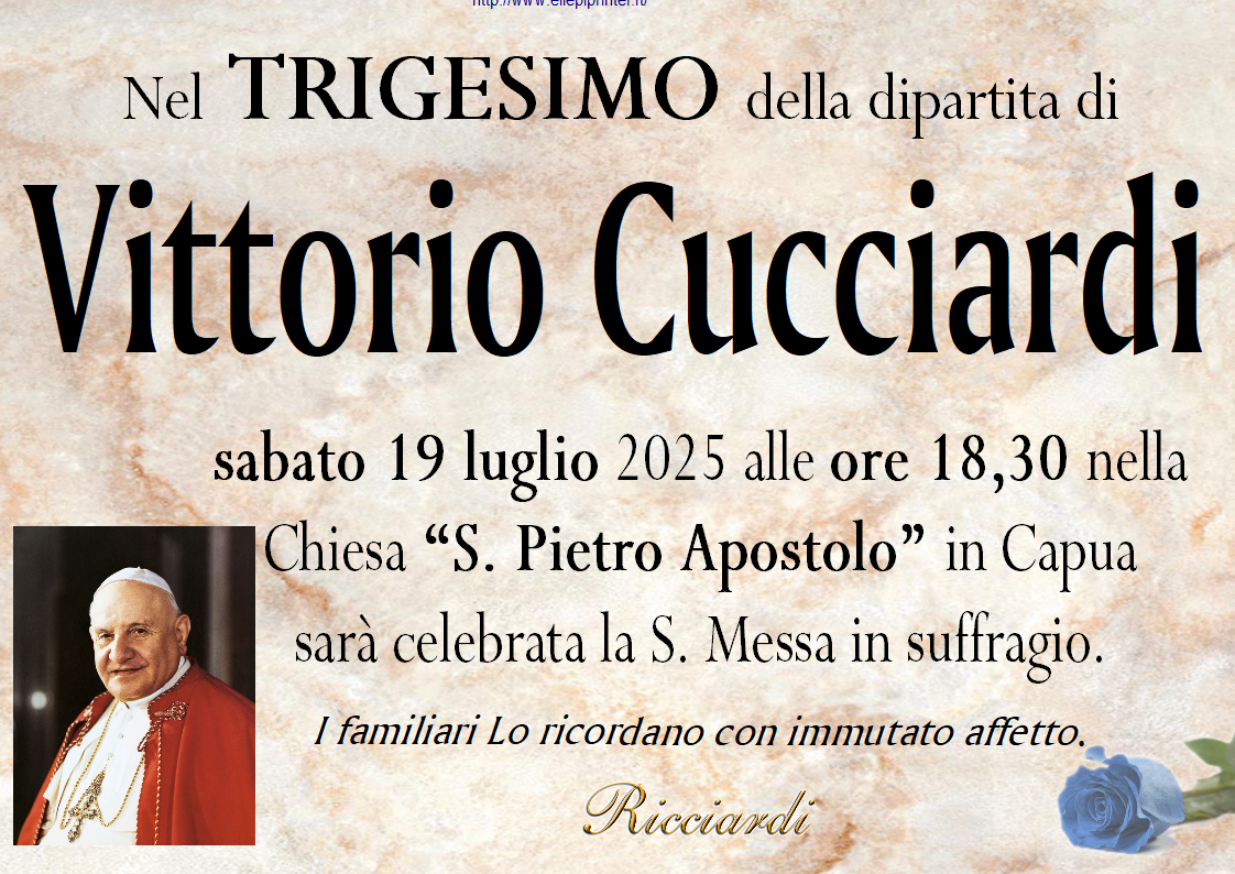 necrologio Vittorio Cucciardi