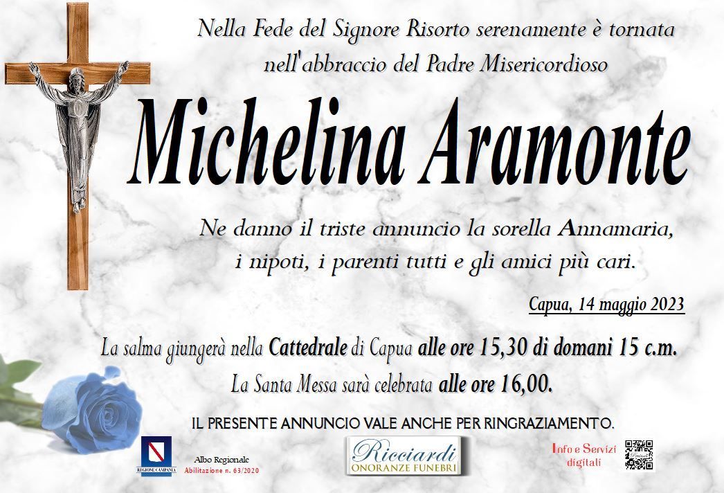 necrologio Michelina Aramonte