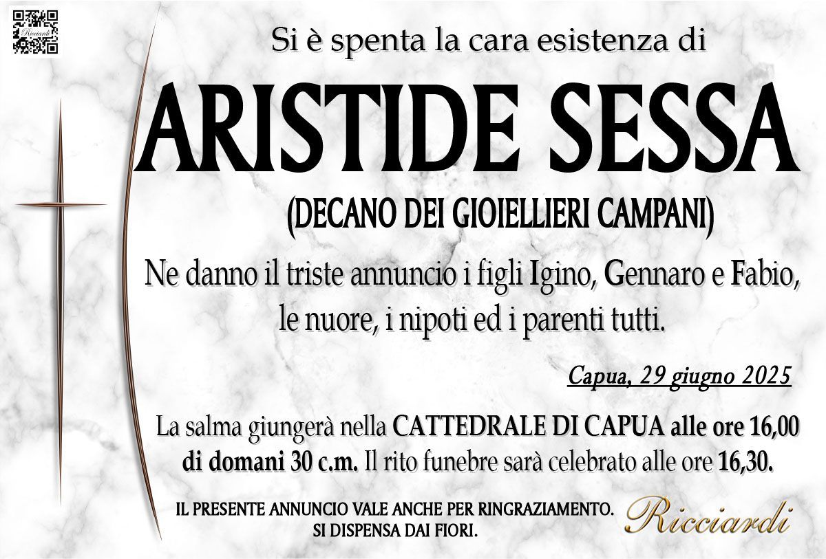 necrologio ARISTIDE SESSA
