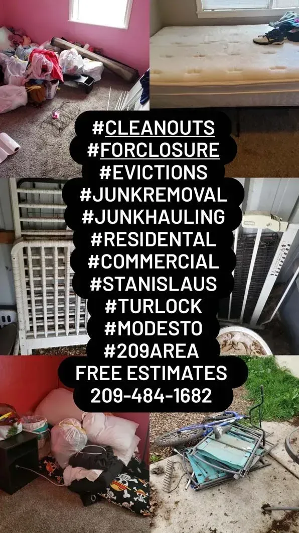 A collage of pictures of a messy room and a clean room.