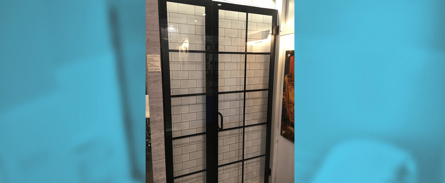 Glass Door With Metal Frame — Lomita, CA — Discount Glass & Mirror Co.