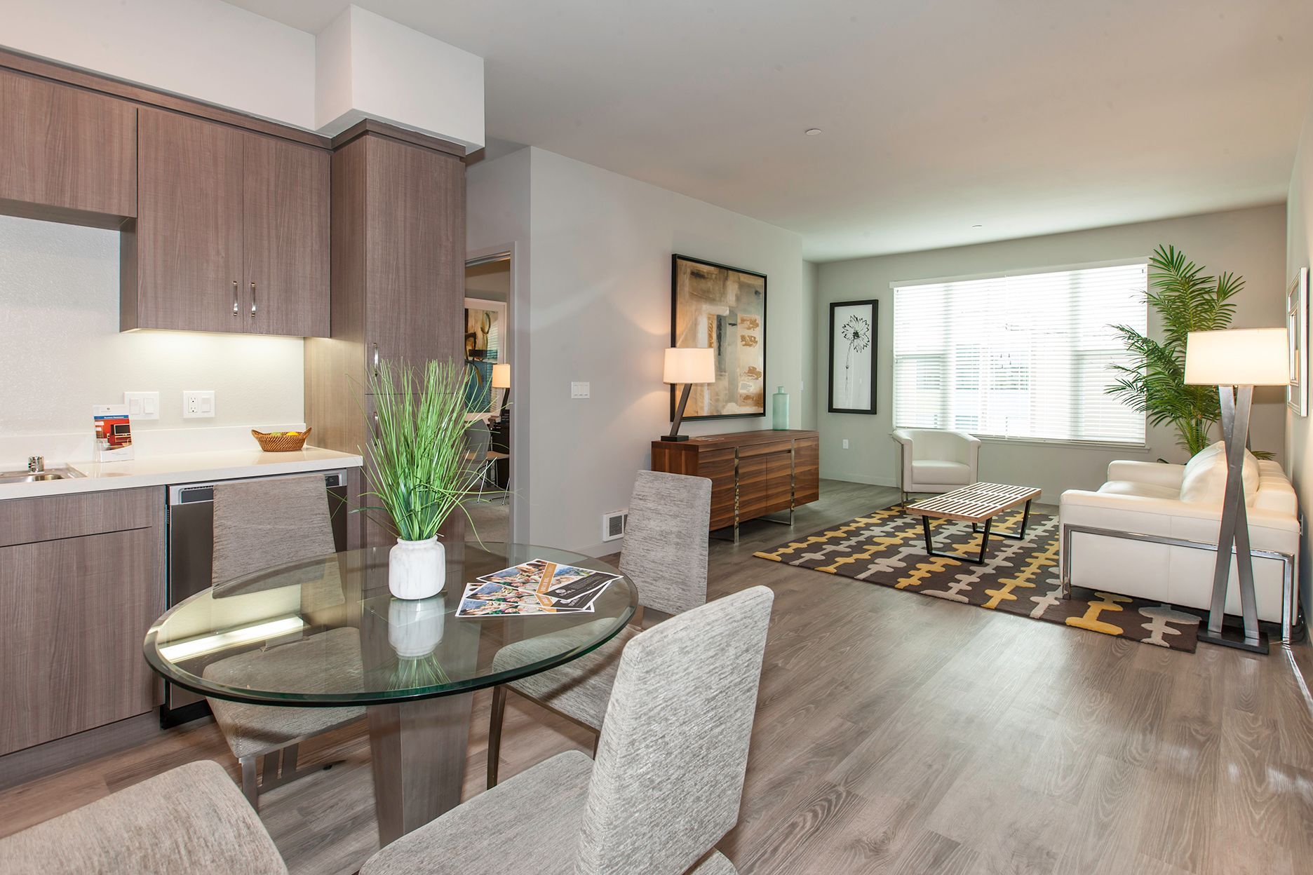 idora apartments dining room and living room