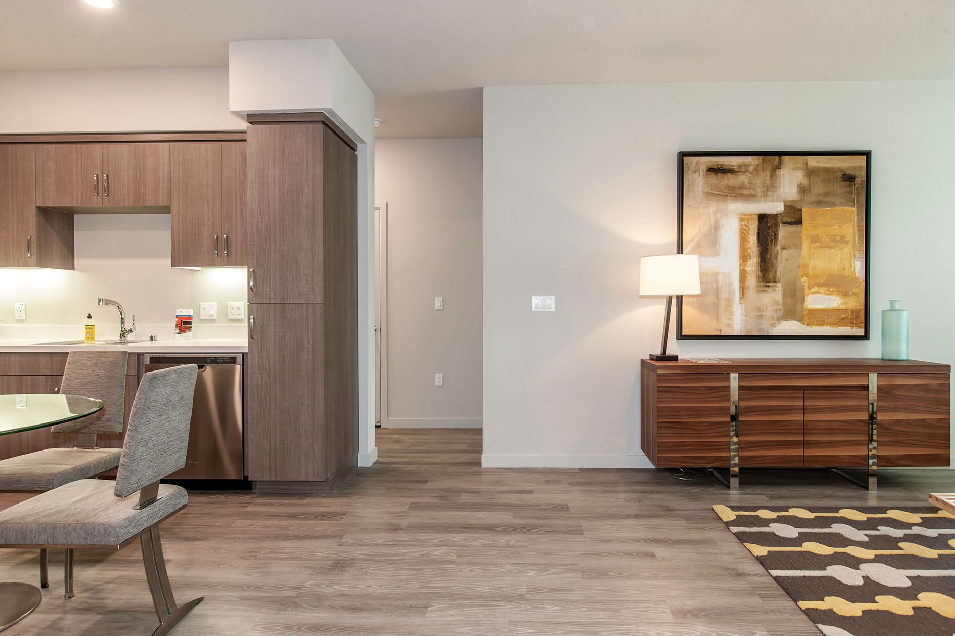 idora apartments dining room and living room 2