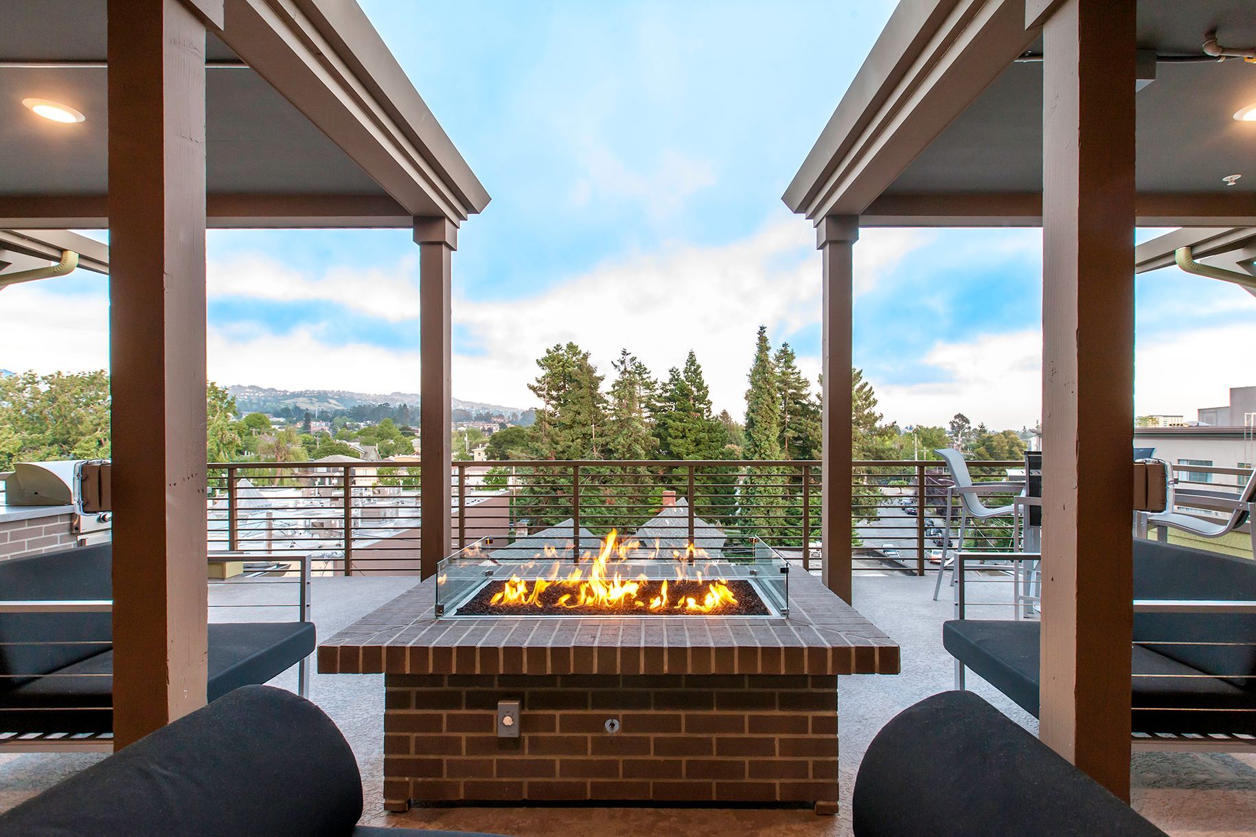rooftop deck with fireplace 2