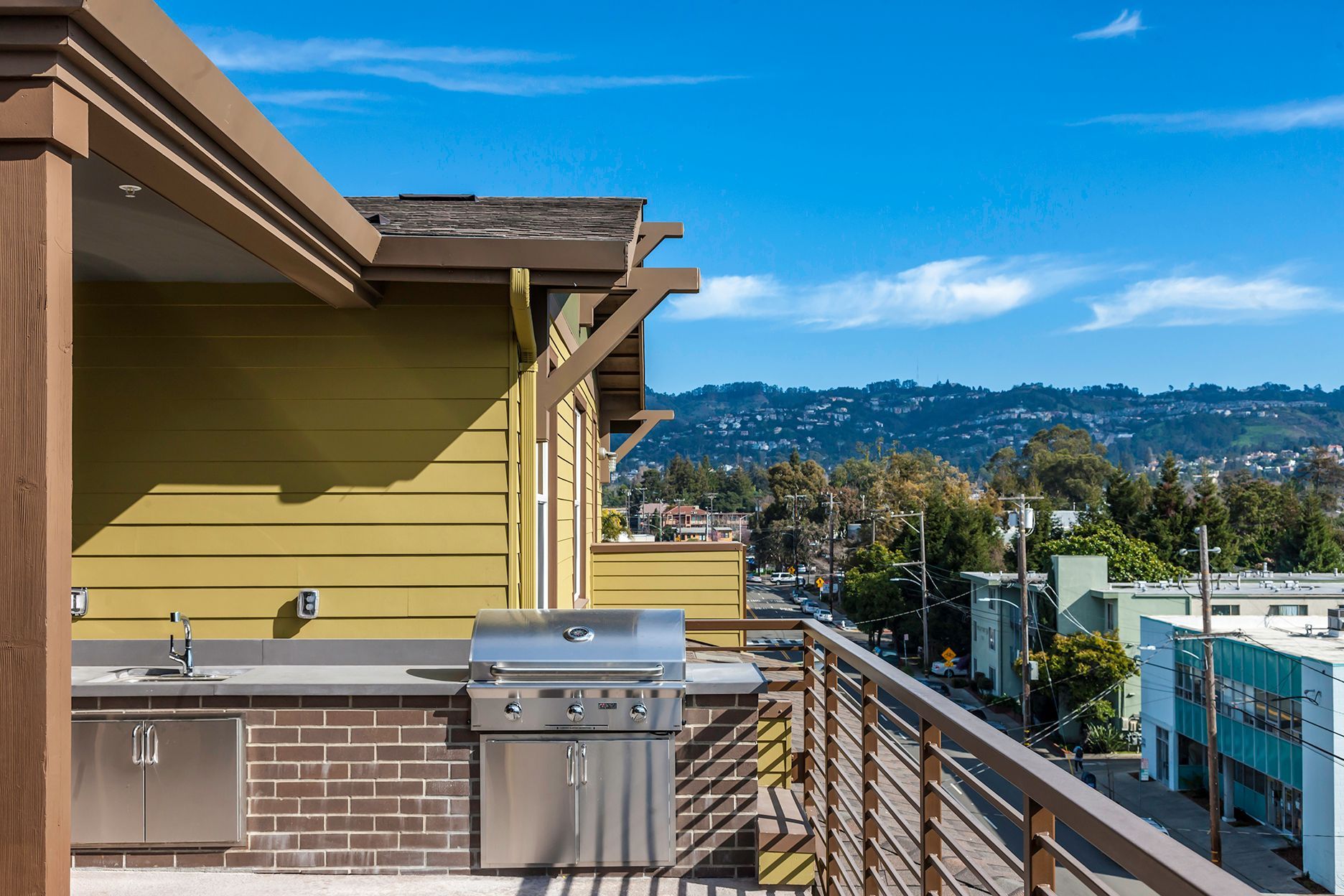 rooftop deck with grill