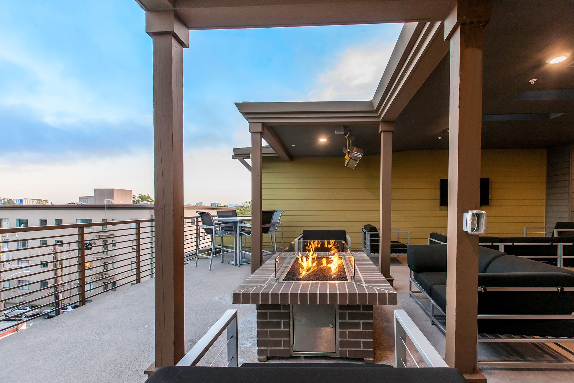 rooftop deck with fireplace 3