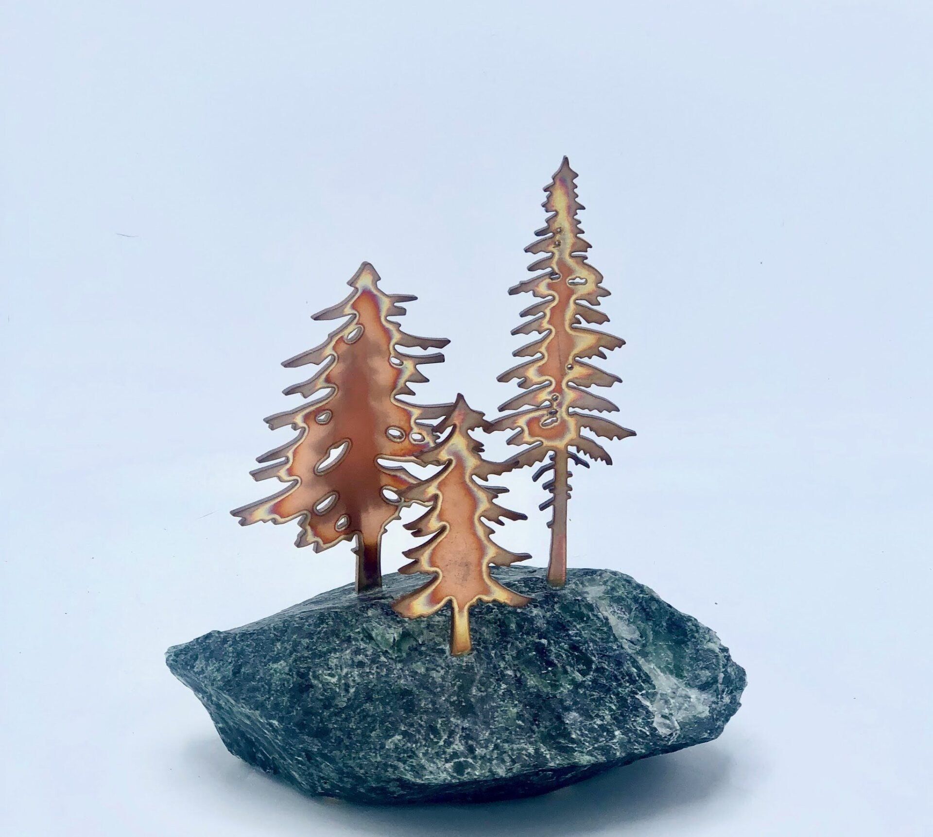 Vermont Rocks copper tree sculpture decor