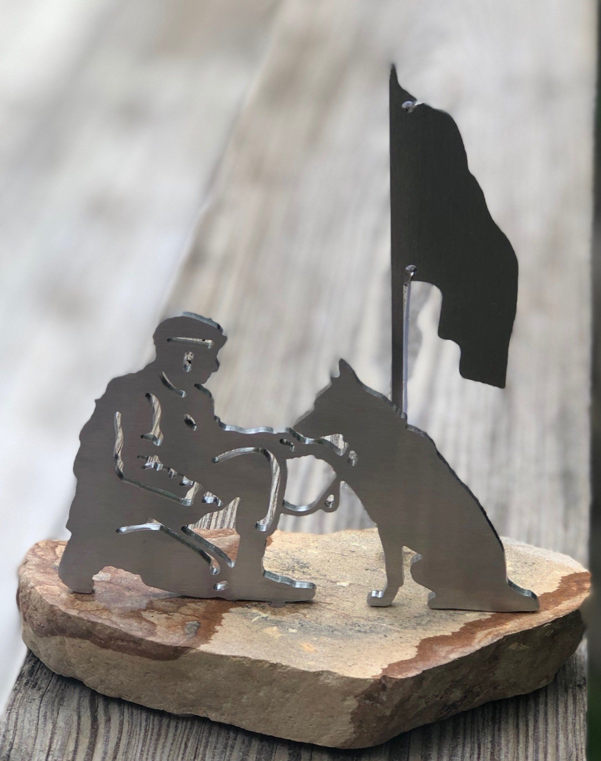 Vermont rocks military veteran sculpture decor