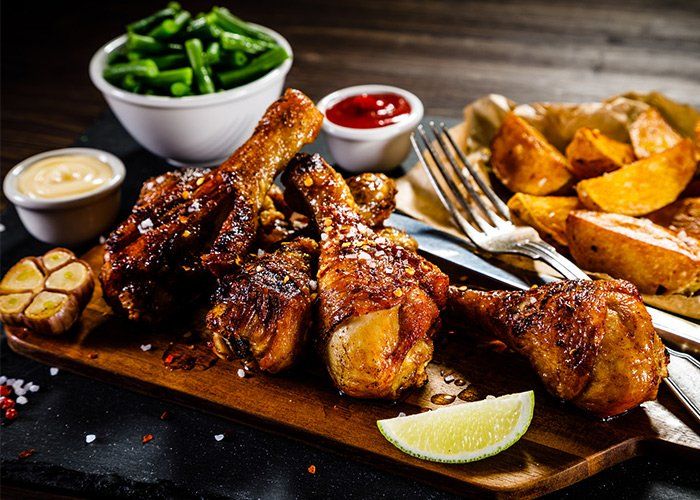 Roast Chicken Drumsticks And Vegetables — Redford, MI — Stefan's Banquets At St. Michael's