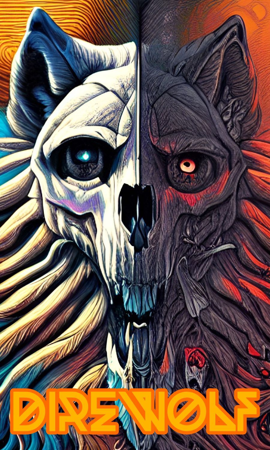 Direwolf Sticker Wolf Skull