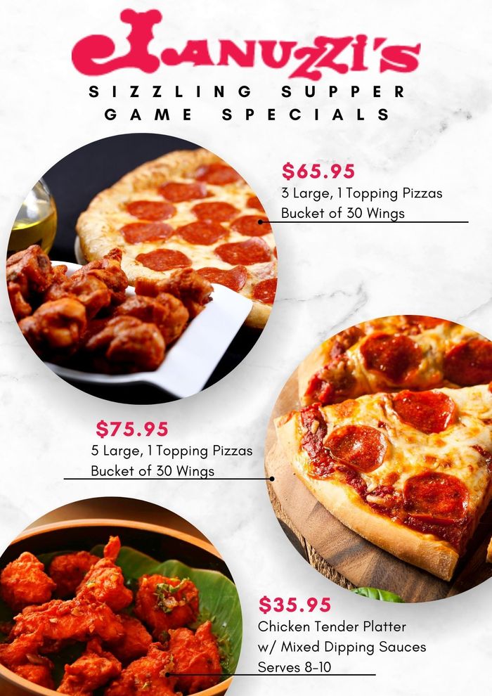 Januzzi's Sizzling Game Specials