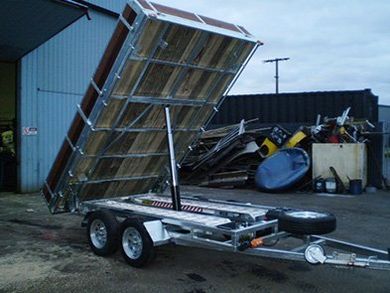 Steel Caged Trailer custom truck tipping deck