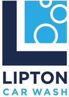 Logo for Lipton Car Wash: dark blue letter "L" with light blue square containing white circles above dark blue text.