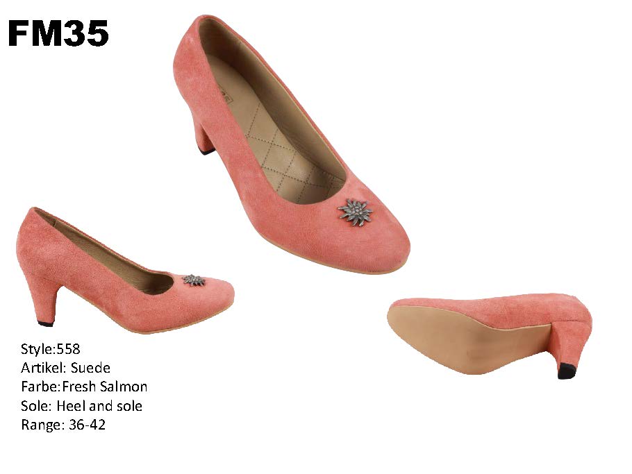 558, Suede, Fresh Salmon, Heel and sole