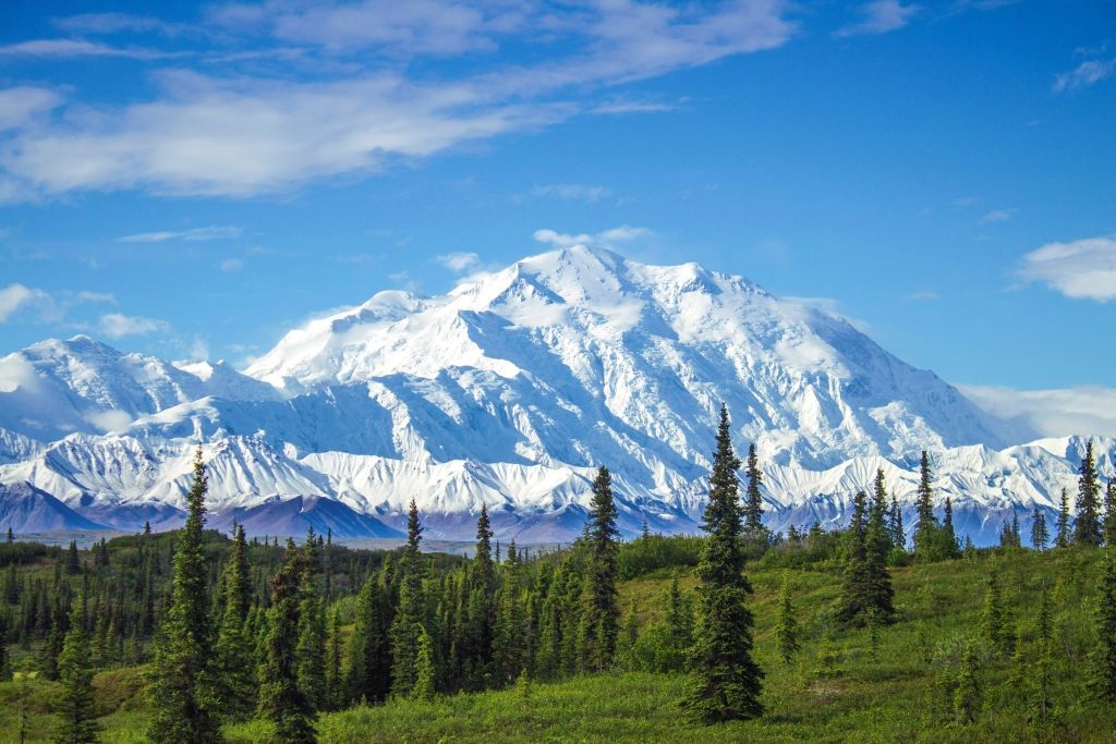Mount Denali, the highest peak in North America