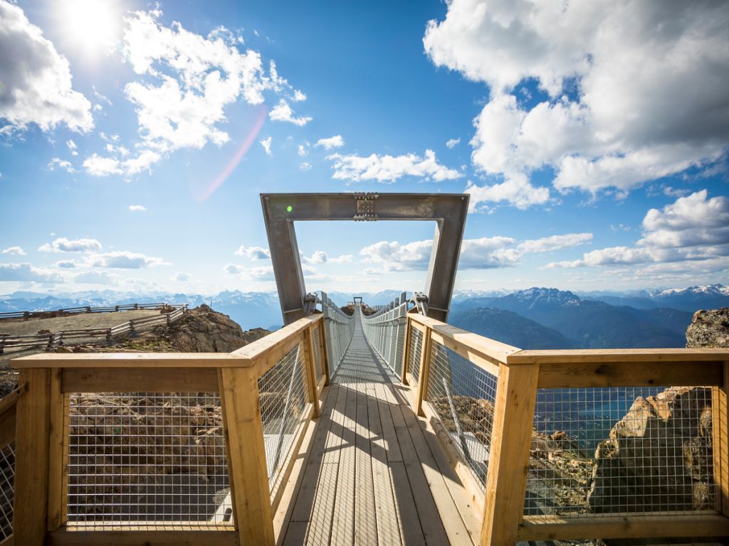 Sky bridge, Hiking in Whistler, Hikers