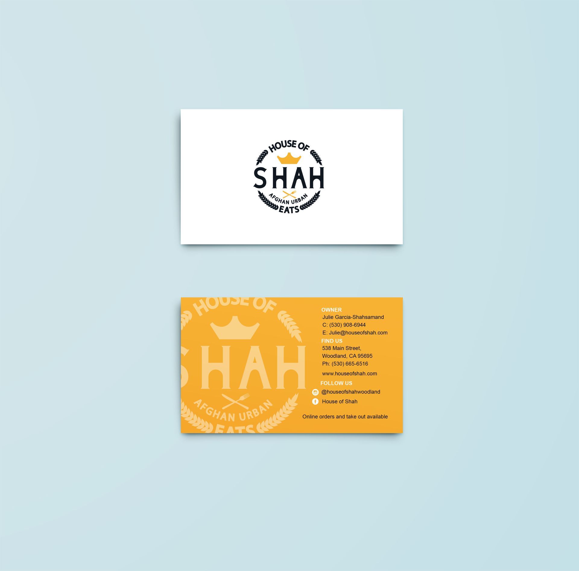 house of shah business cards design and print