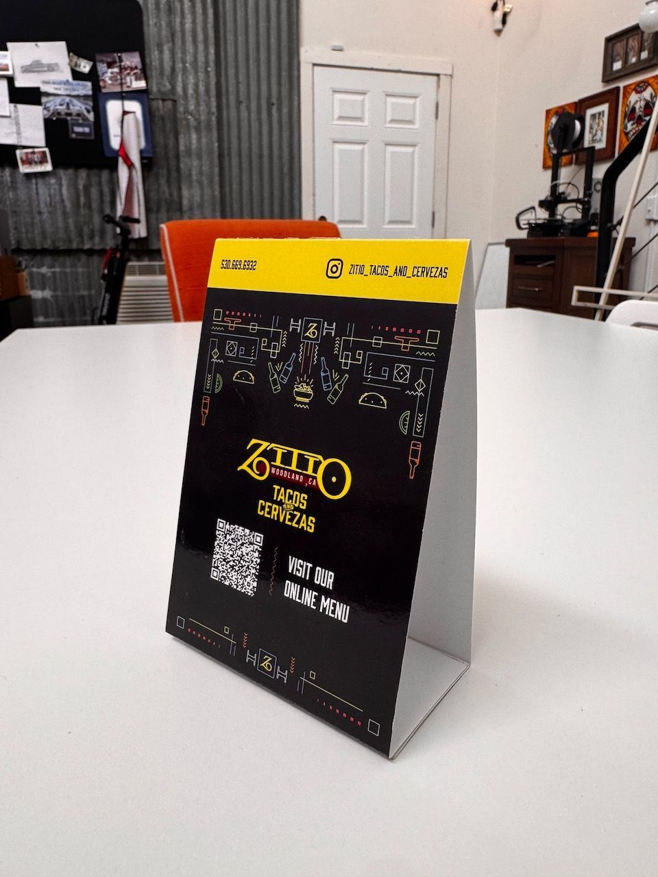 table tents for restaurant